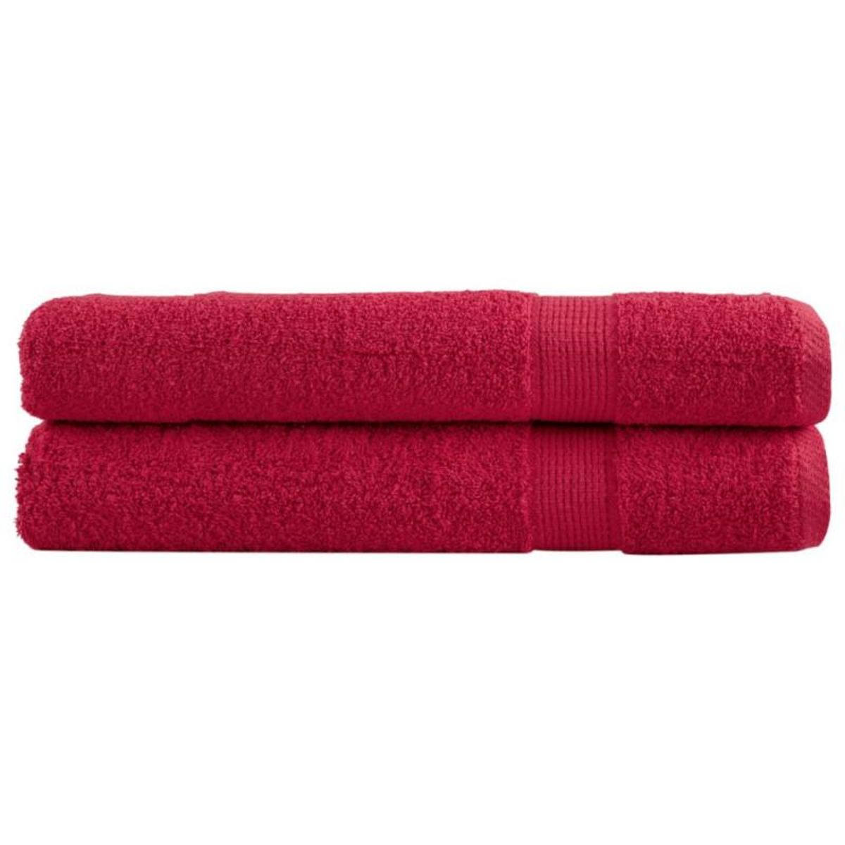 VIDAXL Serviettes de sauna de qualité supérieure SOLUND 2 pcs rouge