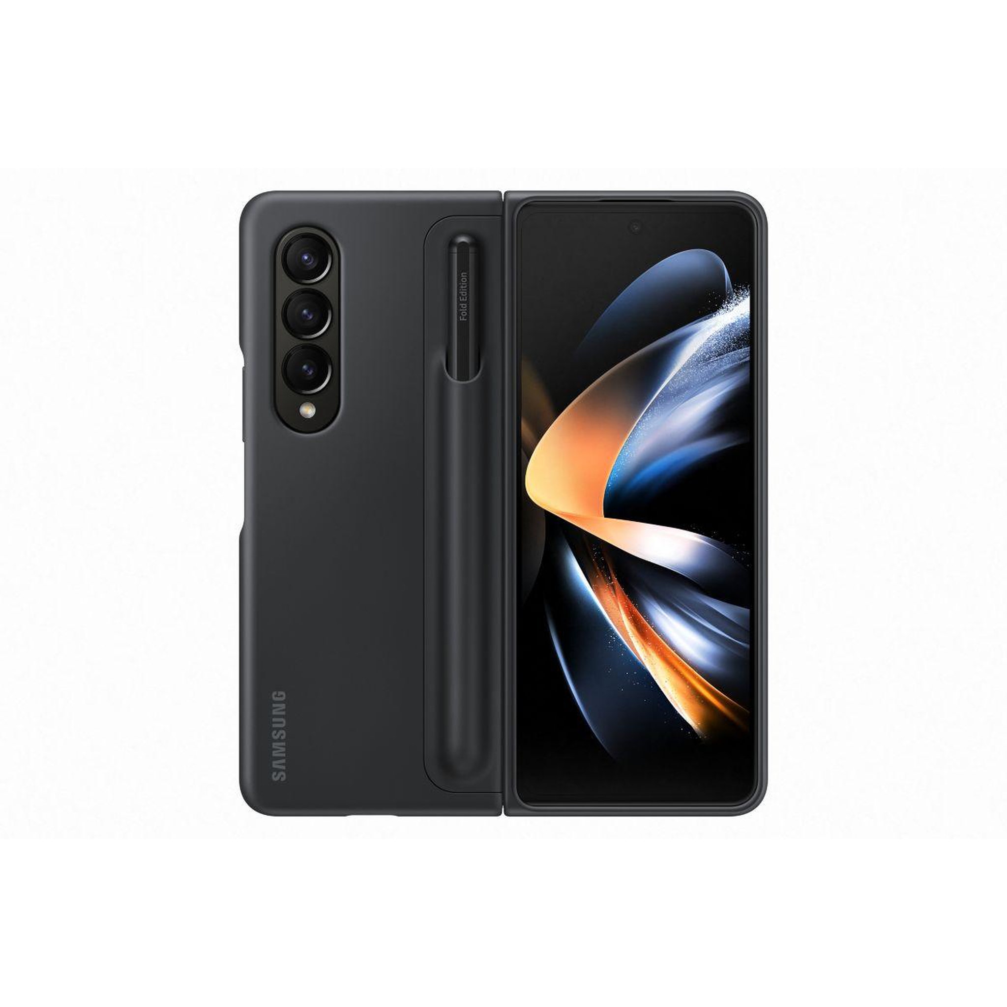 Voir la diapositive 3 : Samsung Coque Z Fold 4 fine rabat noir