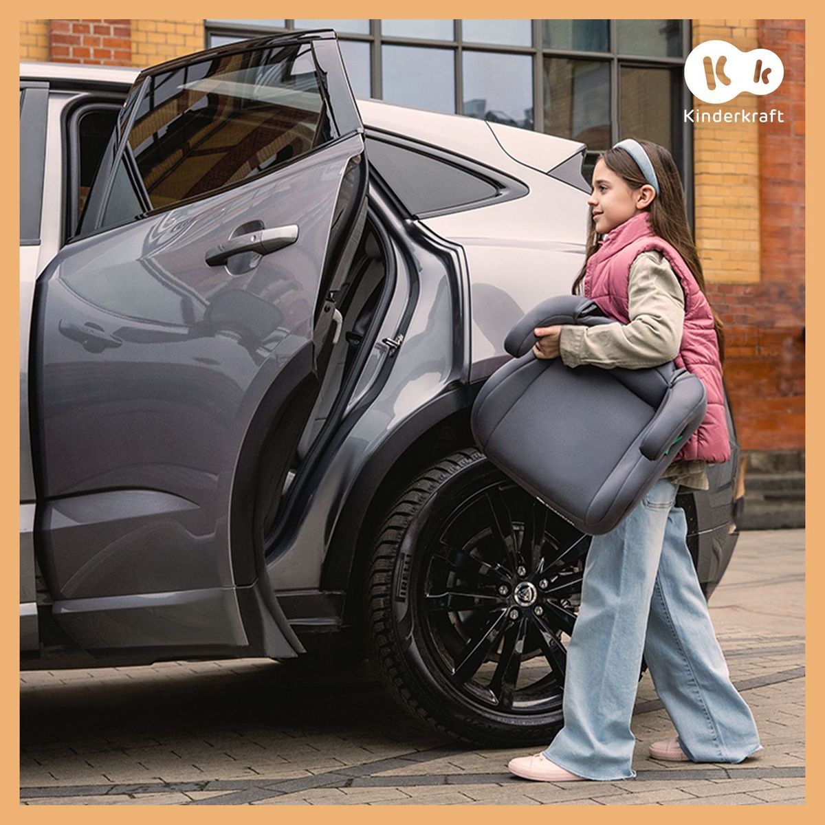 KINDERKRAFT Siège auto évolutif rehausseur 2en1 I-SPARK i-Size 100-150 cm