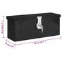 Voir la diapositive 6 : VIDAXL Boîte de rangement Noir 50x15x20,5 cm Aluminium