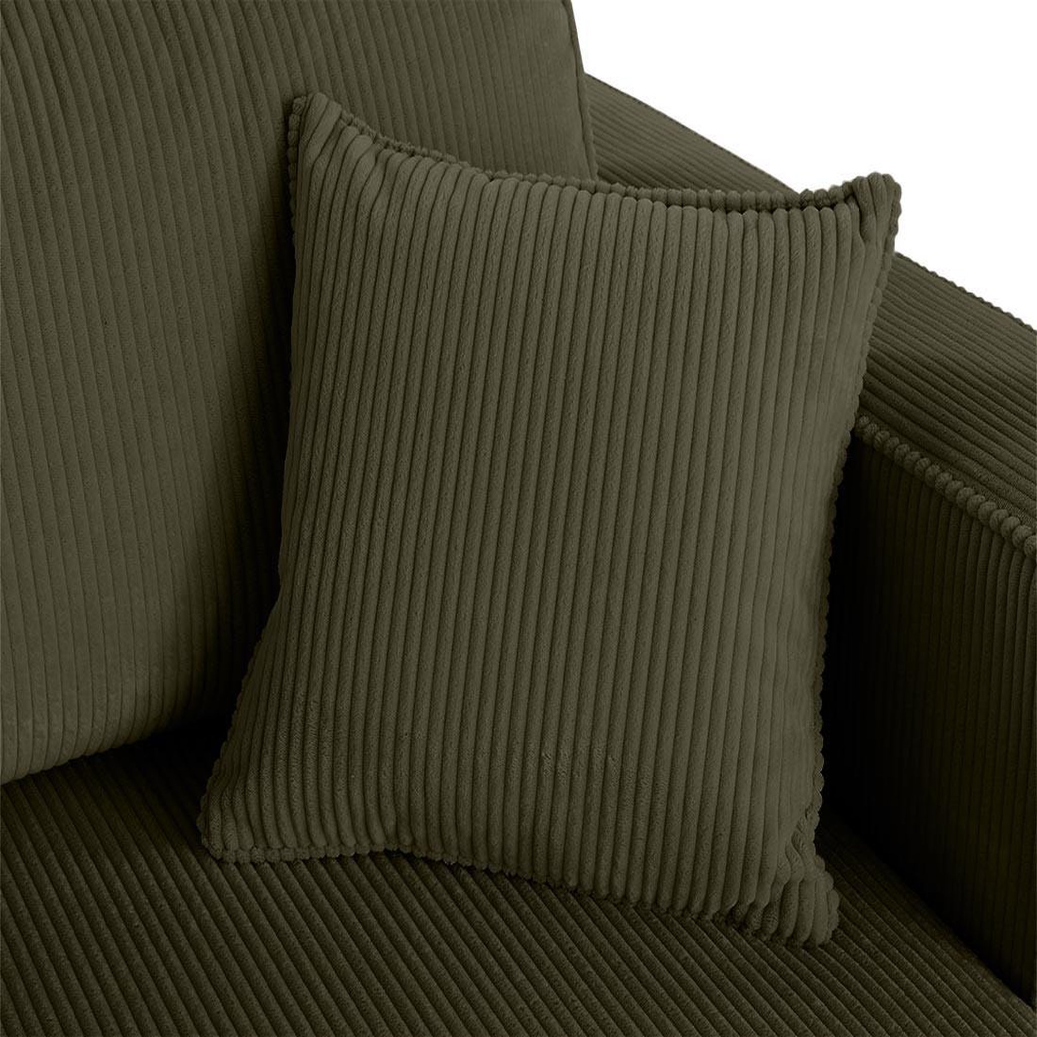 Voir la diapositive 5 : BEST MOBILIER Topaze - canapé droit 4 places avec double méridienne - assise profonde - en velours côtelé