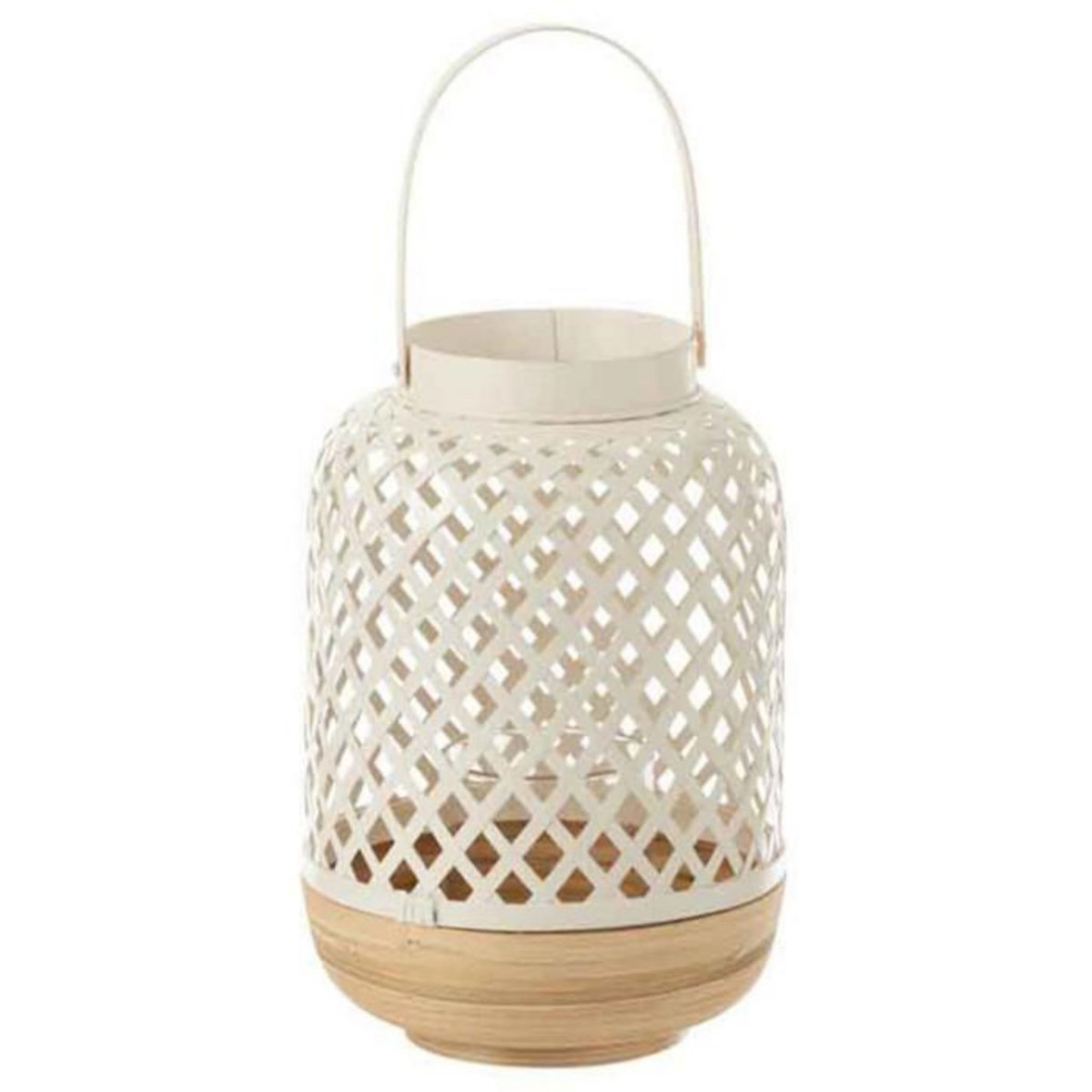 Paris Prix Lanterne Déco en Bambou  Evi  42cm Blanc