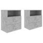 Voir la diapositive 2 : VIDAXL Tables de chevet 2 pcs Gris beton 50x32x60 cm
