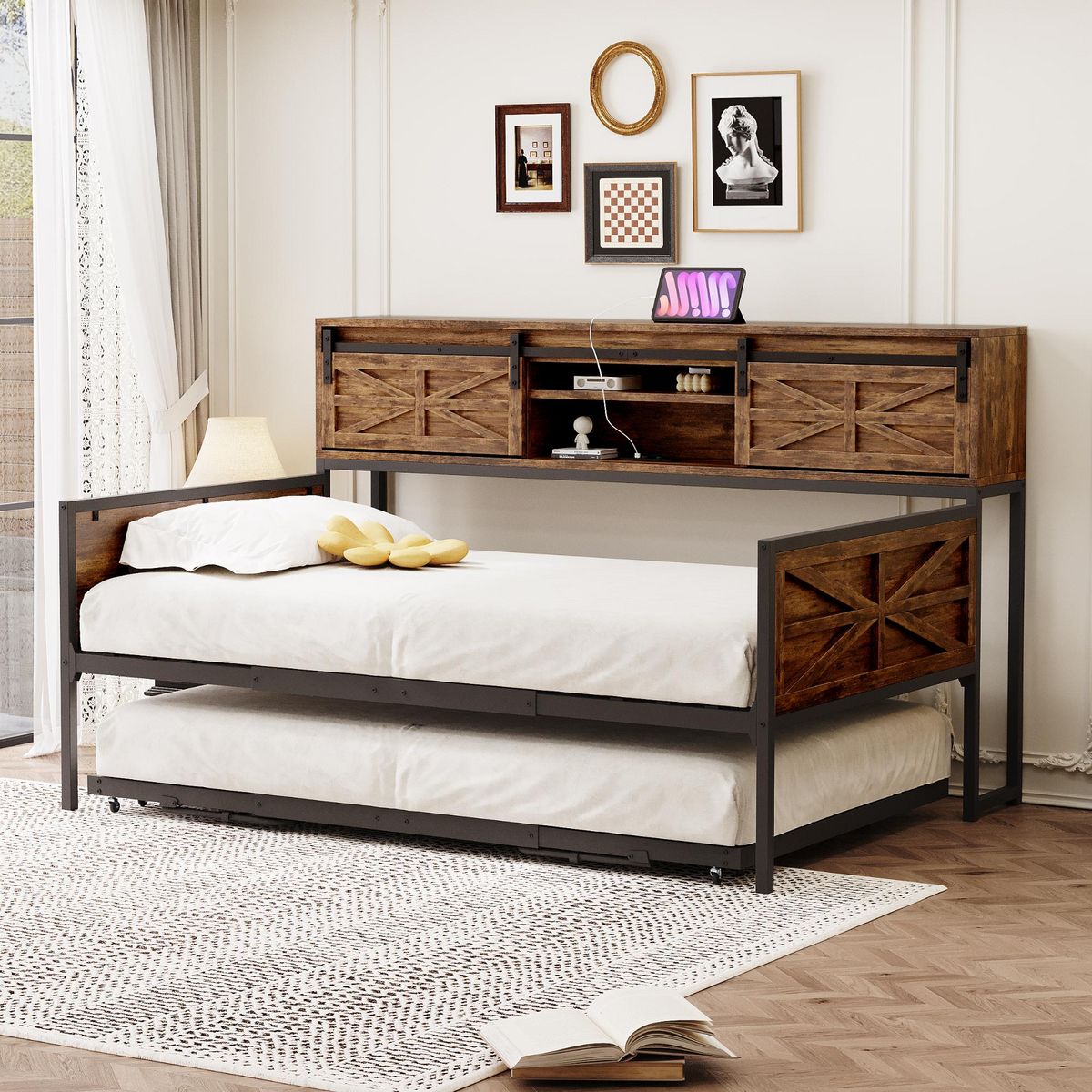 MERAX Lit gigogne 90x200cm