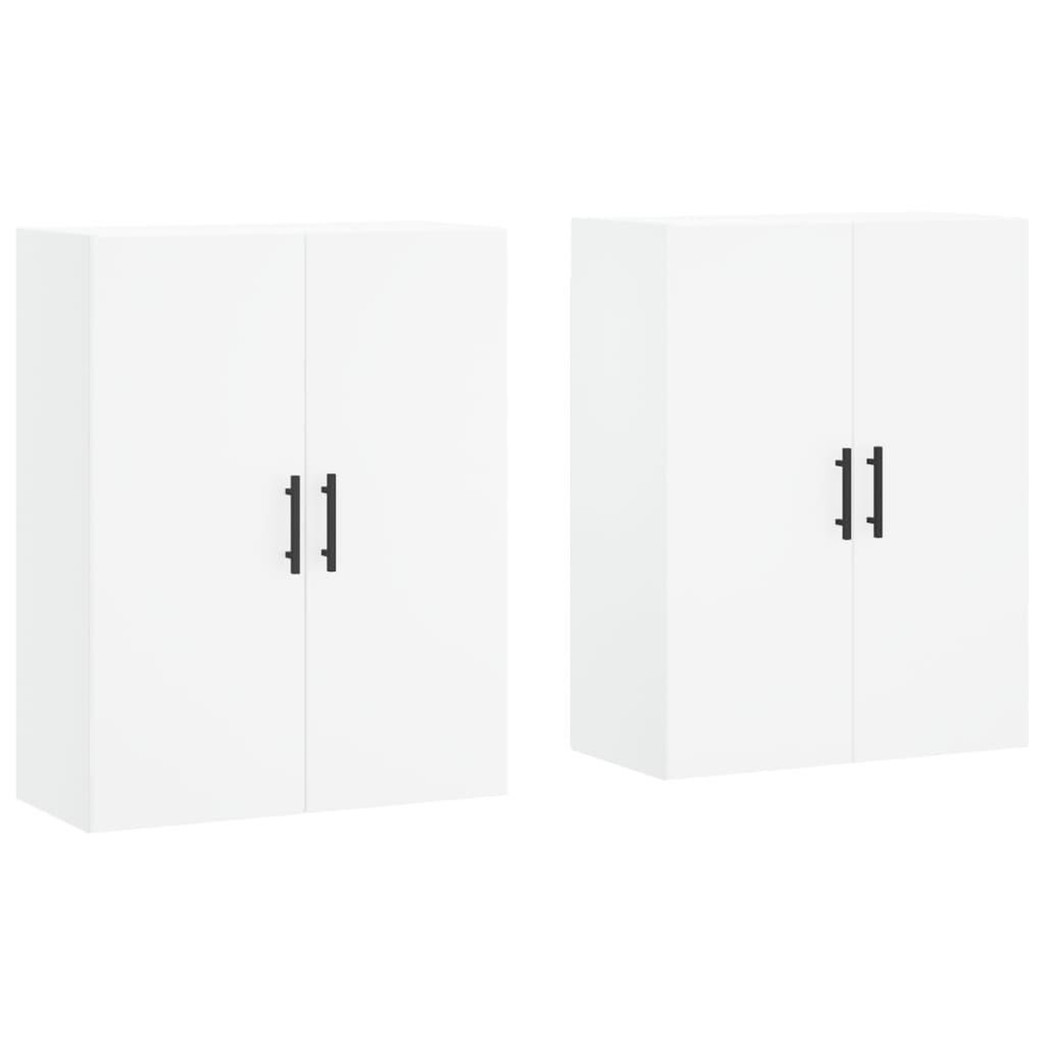 Voir la diapositive 2 : VIDAXL Armoires murales 2 pcs blanc 69,5x34x90 cm
