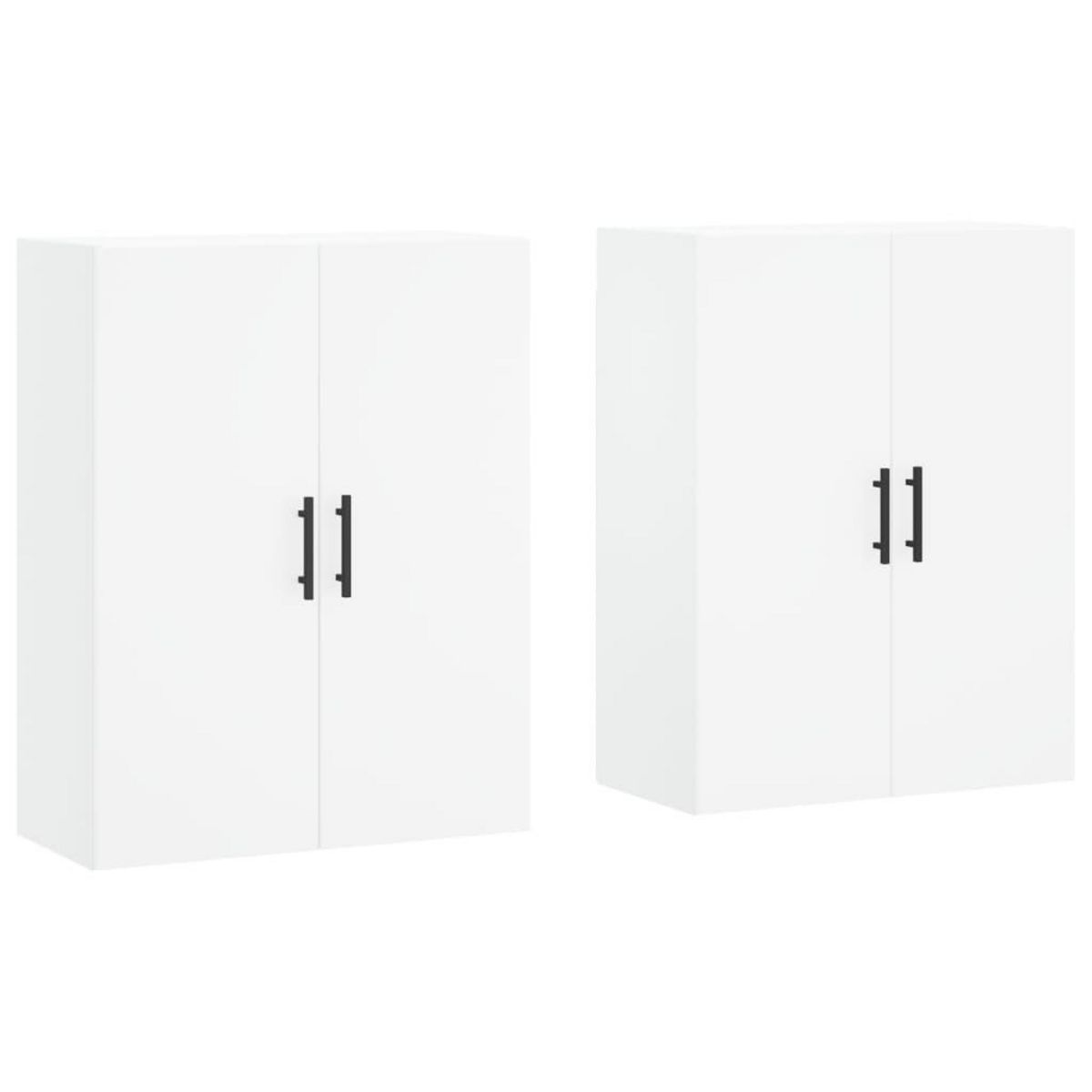VIDAXL Armoires murales 2 pcs blanc 69,5x34x90 cm
