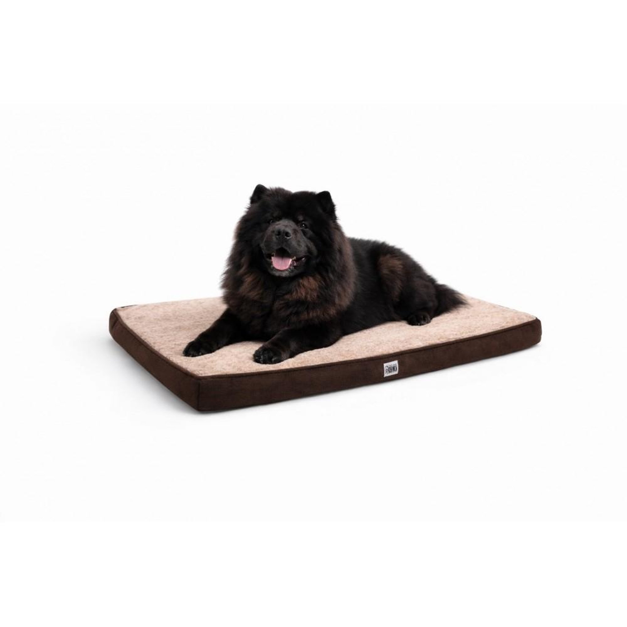 Voir la diapositive 1 : MON AMI LUKI Matelas antidérapant bord tissus et dessus fourrure pour chien