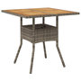 Voir la diapositive 2 : VIDAXL Table de jardin et dessus en bois d'acacia gris resine tressee