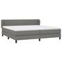 Voir la diapositive 3 : VIDAXL Sommier a lattes de lit avec matelas Gris fonce 200x200cm Tissu