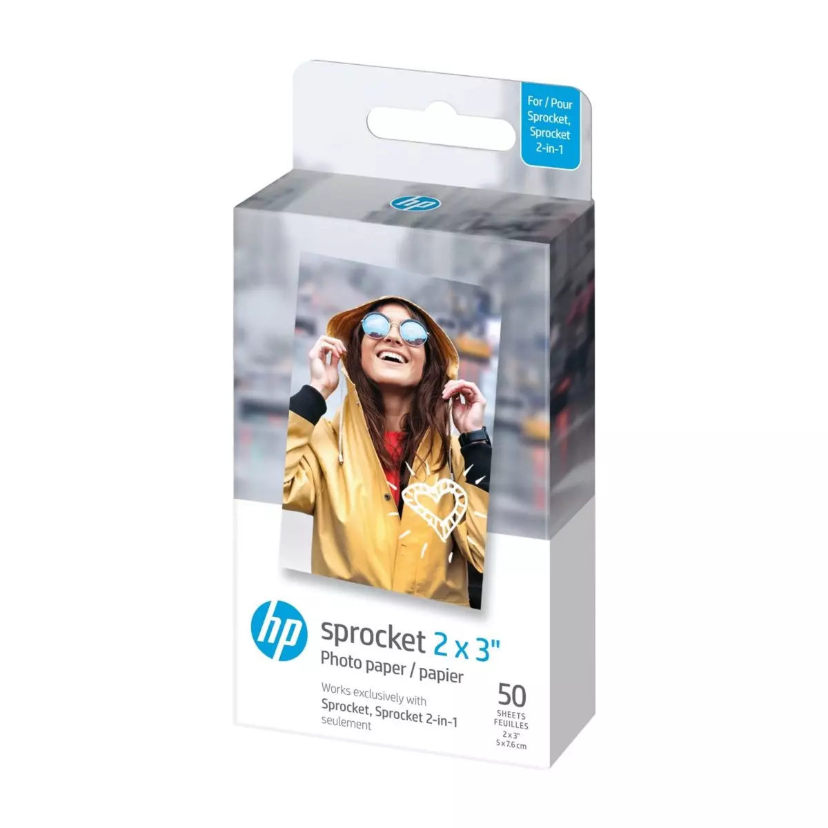 HP Papier photo instantané 50 feuilles ZINK Pack 2x3