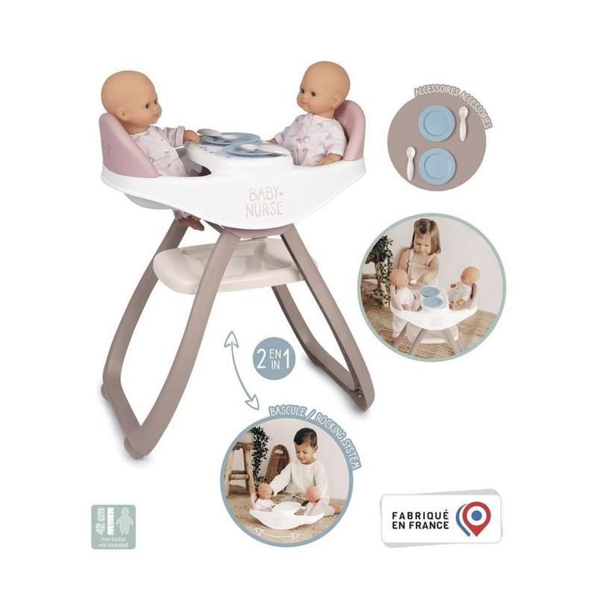 Voir la diapositive 3 : SMOBY BN CHAISE HAUTE JUMEAUX