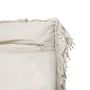 Voir la diapositive 4 : ATMOSPHERA Coussin Macramé rectangulaire 30x50cm Palm avec franges - Blanc Ivoire