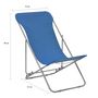 Voir la diapositive 6 : VIDAXL Chaises de plage pliables lot de 2 Acier et tissu oxford Bleu