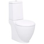 VIDAXL Toilette en ceramique ecoulement d'eau a l'arriere blanc