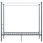 Voir la diapositive 3 : VIDAXL Cadre de lit a baldaquin Gris Metal 90x200 cm