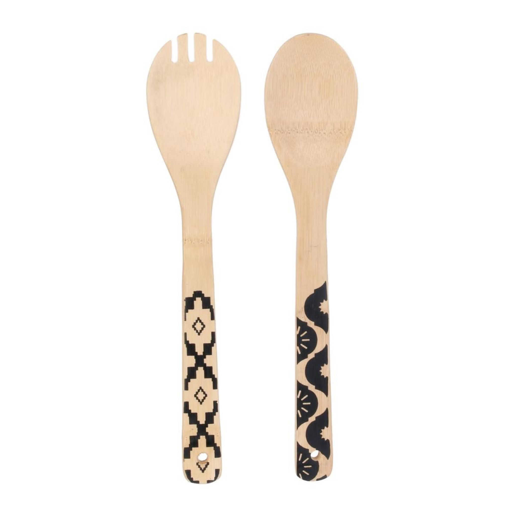 The Home Deco Factory Couverts à Salade Bambou  Mirage  30cm Naturel