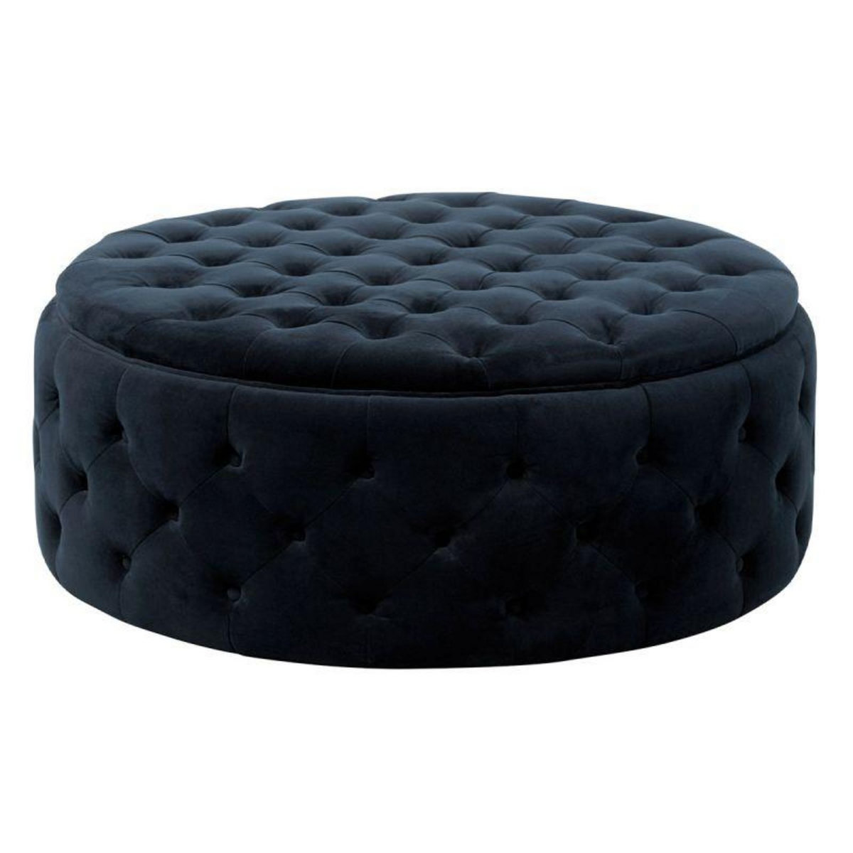Paris Prix Pouf Rond en Velours  Wilson  100cm Anthracite