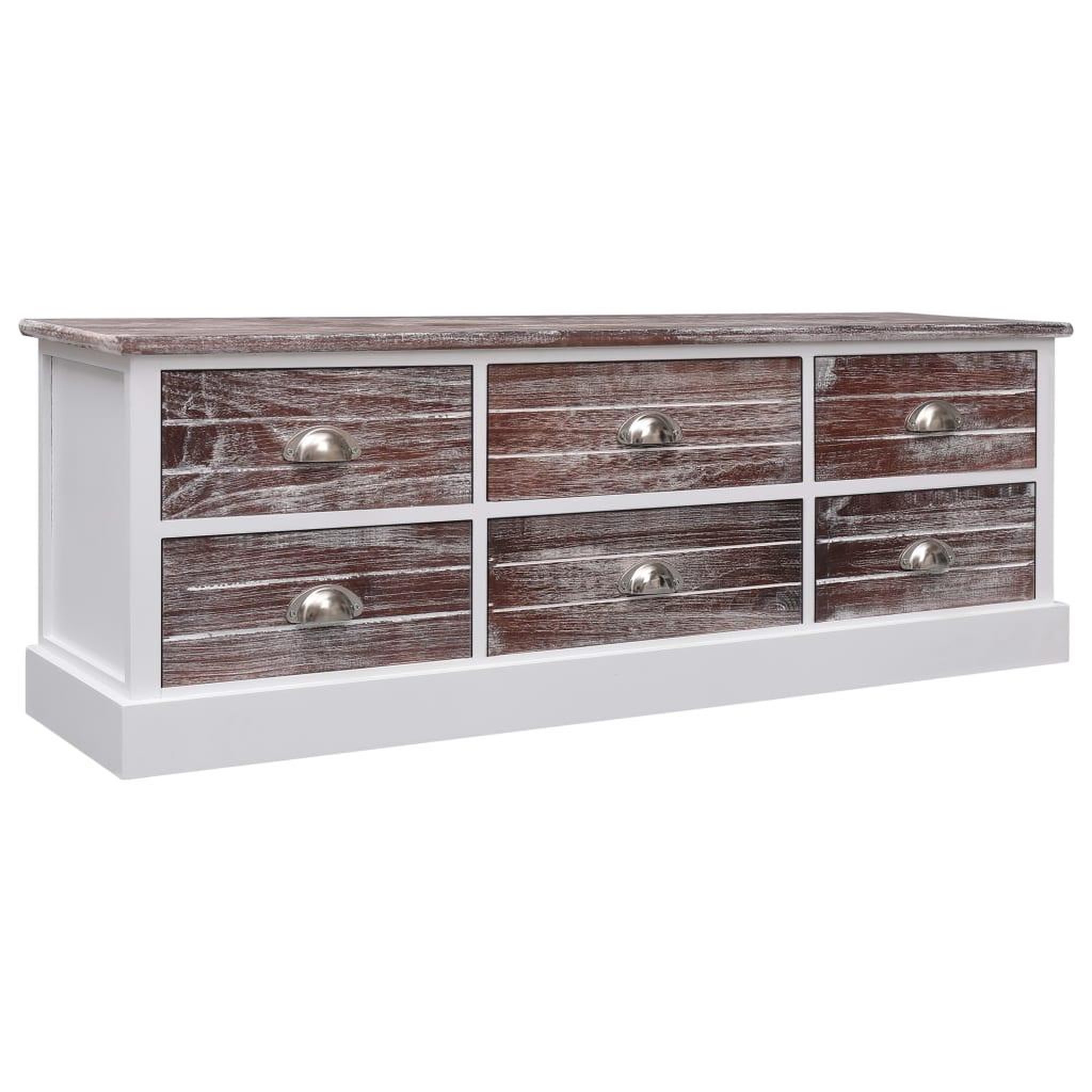 Voir la diapositive 1 : VIDAXL Banc d'entree Marron 115x30x40 cm Bois