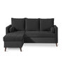 Voir la diapositive 1 : BEST MOBILIER Polar - canapé d'angle réversible convertible - en velours au design scandinave - 4 places