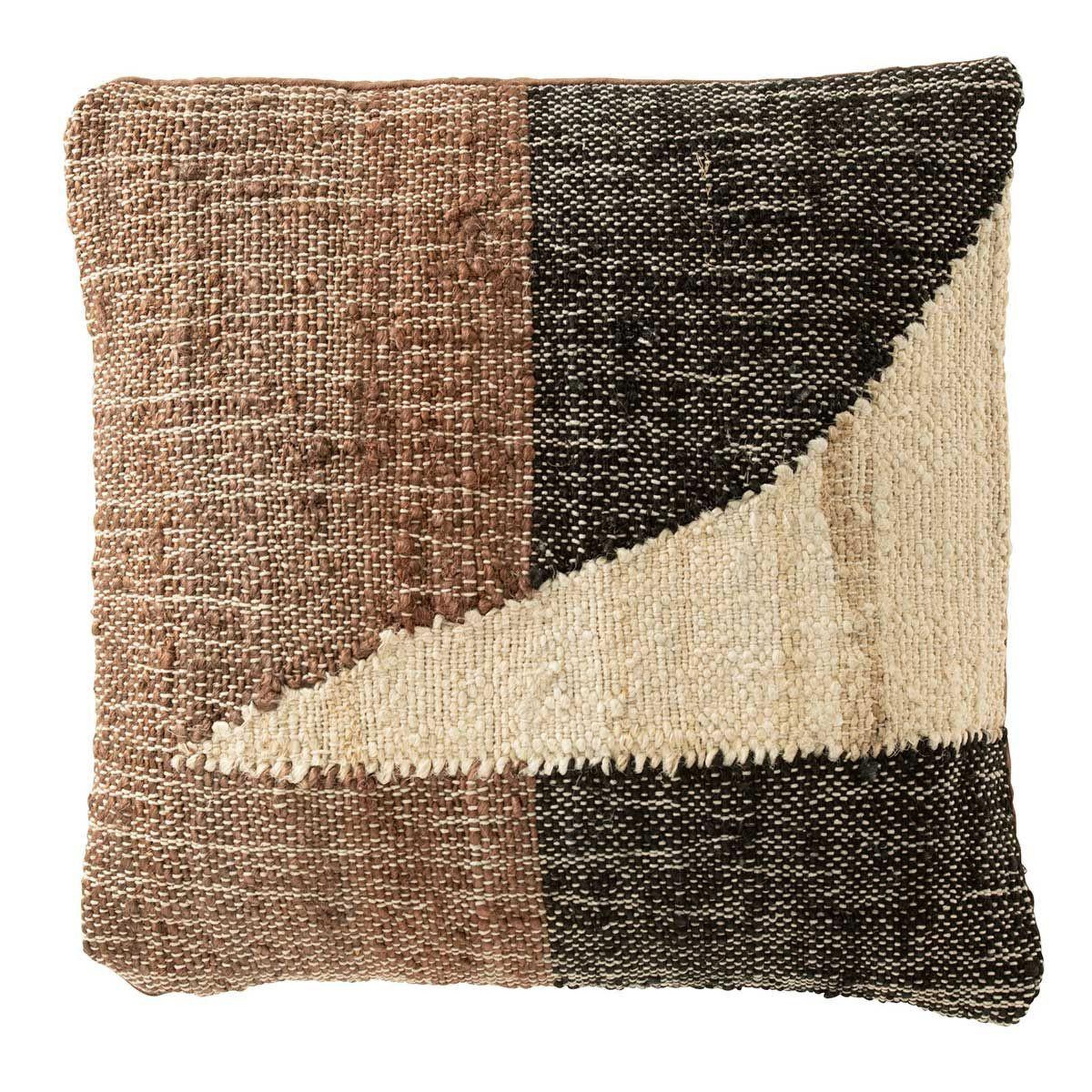 Voir la diapositive 1 : J-LINE Coussin Déco  Dakar  48x48cm Marron