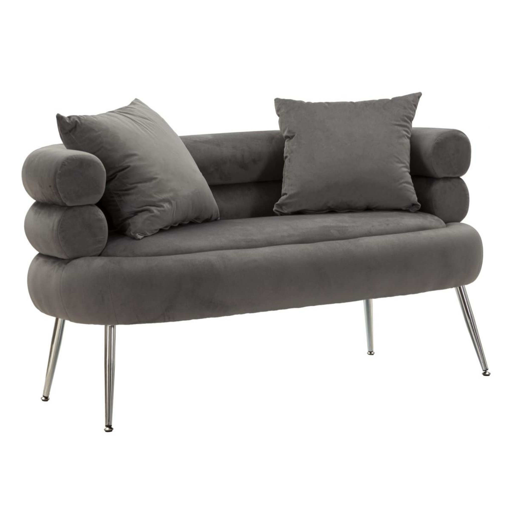 Paris Prix Canapé 2 places imitation fourrure  soffy+  133cm gris