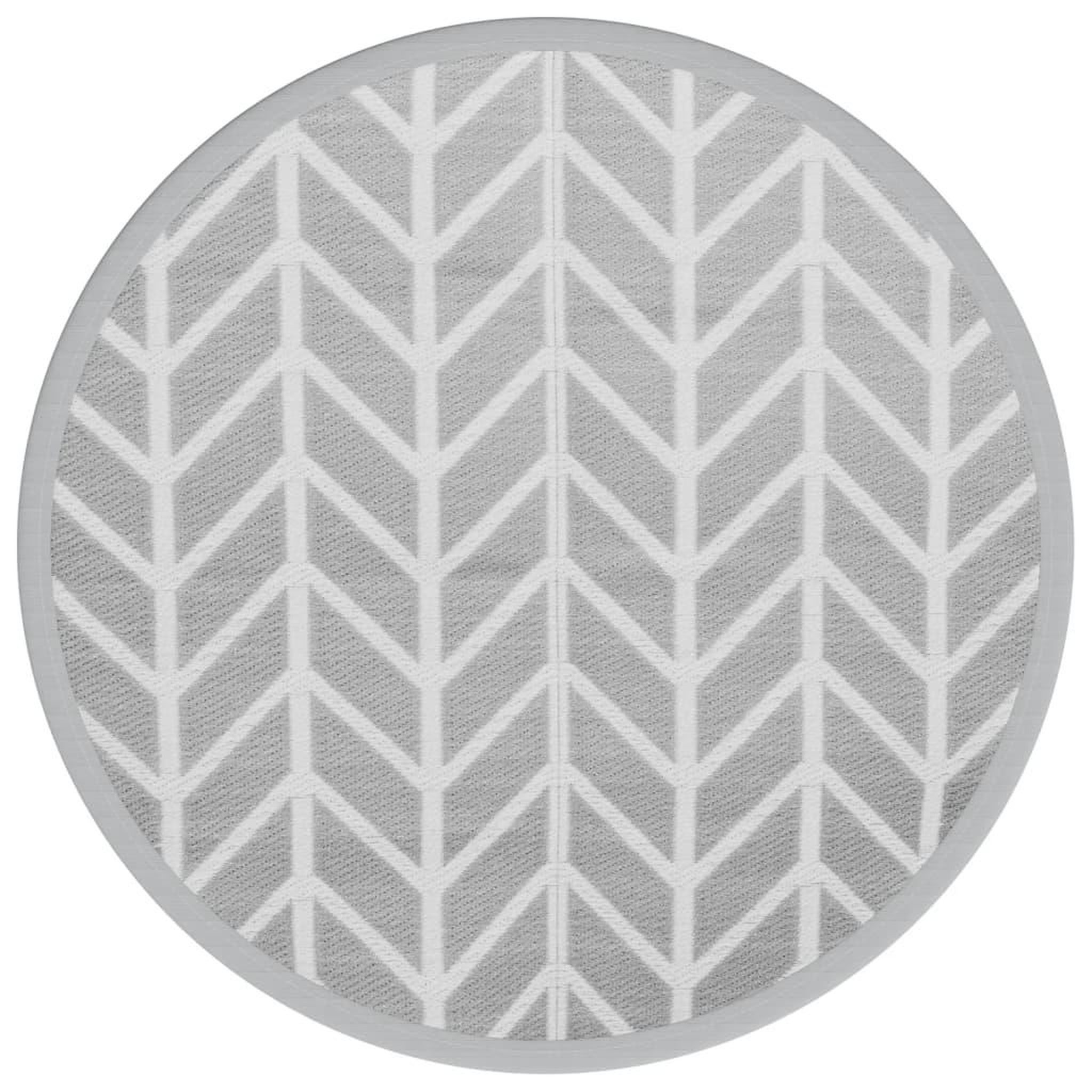 Voir la diapositive 2 : VIDAXL Tapis d'exterieur ARAKIL gris Ø160 cm PP