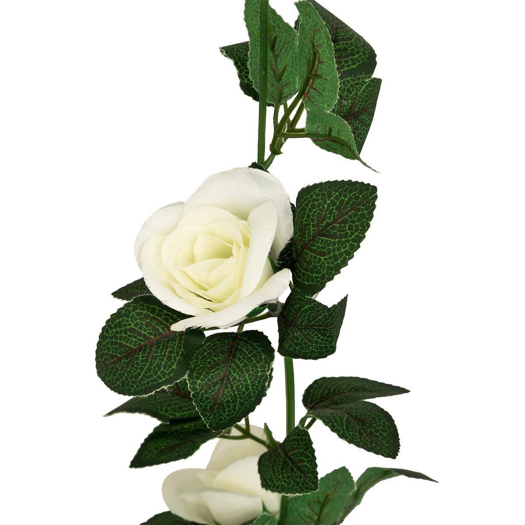 Voir la diapositive 2 : ATMOSPHERA Guirlande artificielle de roses  naki  230cm blanc