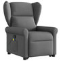 Voir la diapositive 3 : VIDAXL Fauteuil de massage inclinable Gris fonce Tissu
