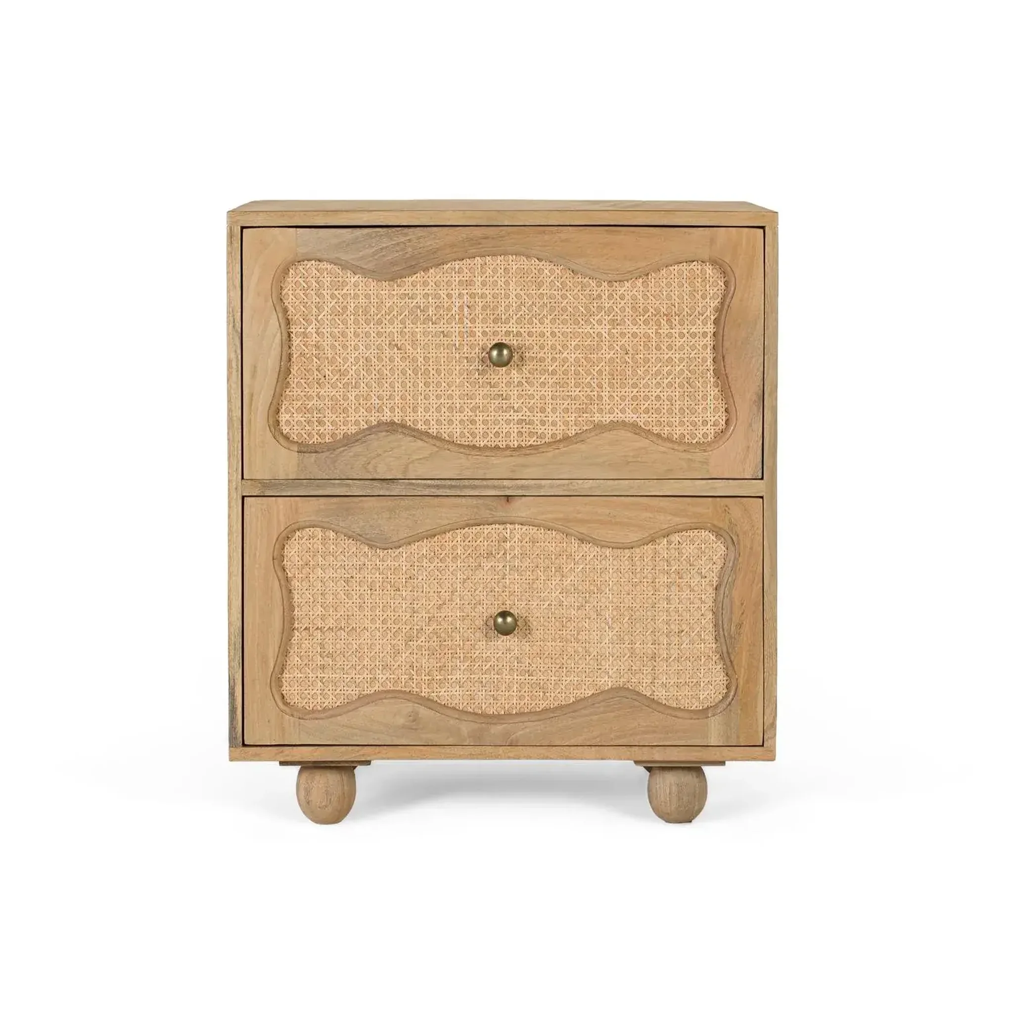 GINER Y COLOMER SL Table de chevet en bois de manguier 60 cm style boho méditerranéen