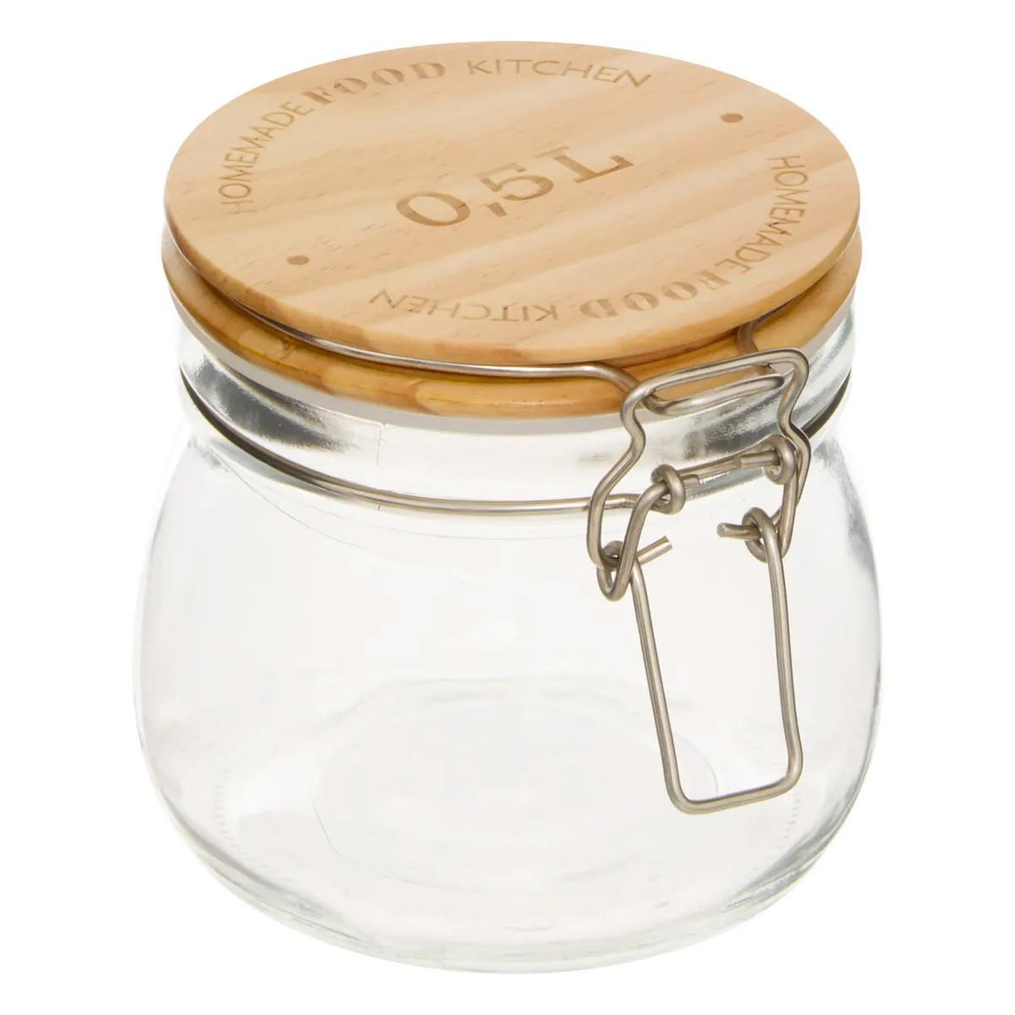 FIVE Bocal en verre  wording  0,5l transparent