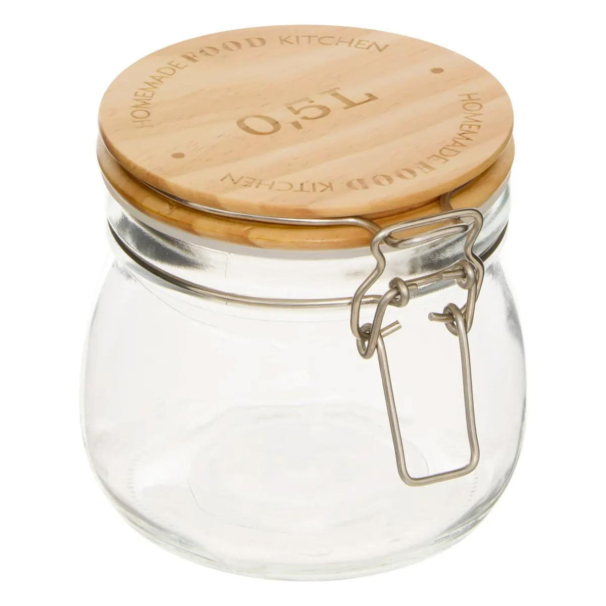 FIVE Bocal en Verre  Wording  0,5L Transparent
