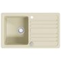 Voir la diapositive 2 : VIDAXL Evier de cuisine Granit Seul lavabo Beige