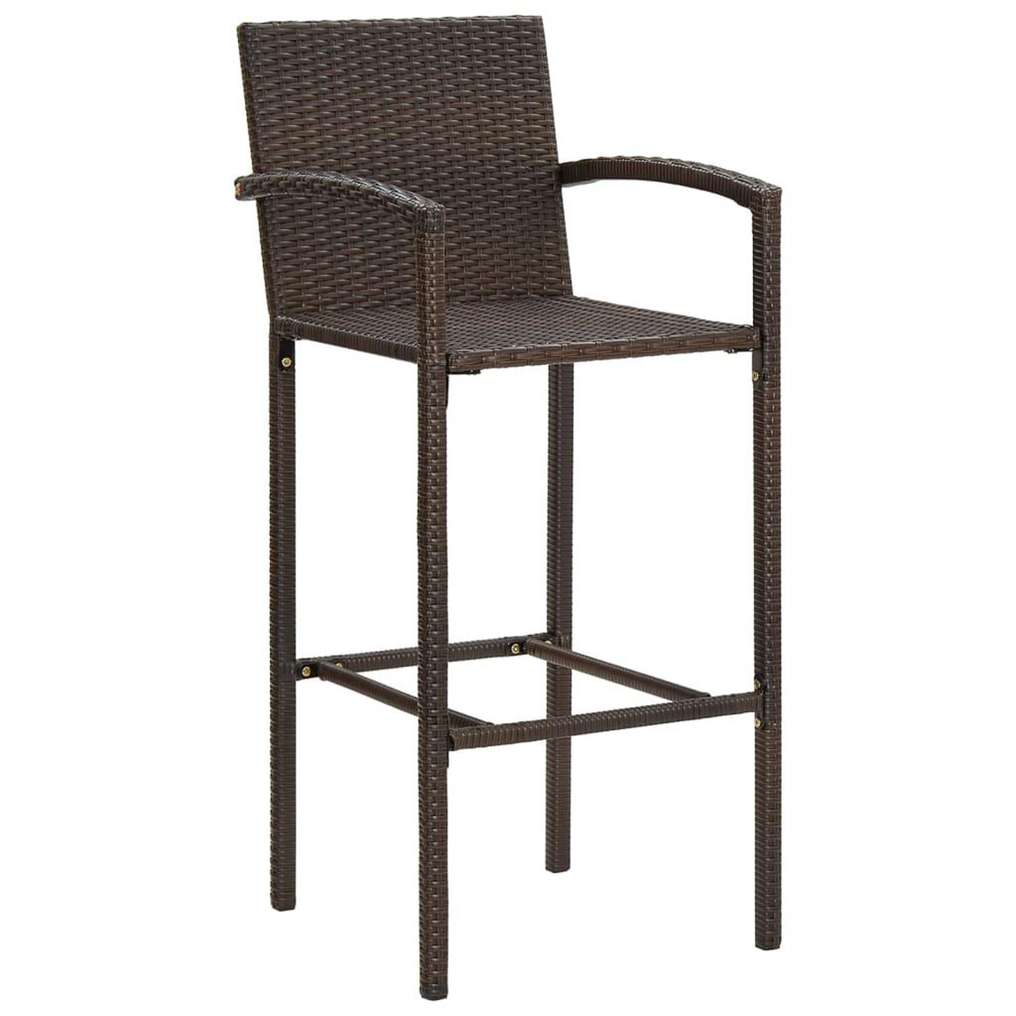 Voir la diapositive 4 : VIDAXL Ensemble de bar de jardin 5 pcs marron bois massif acacia rotin