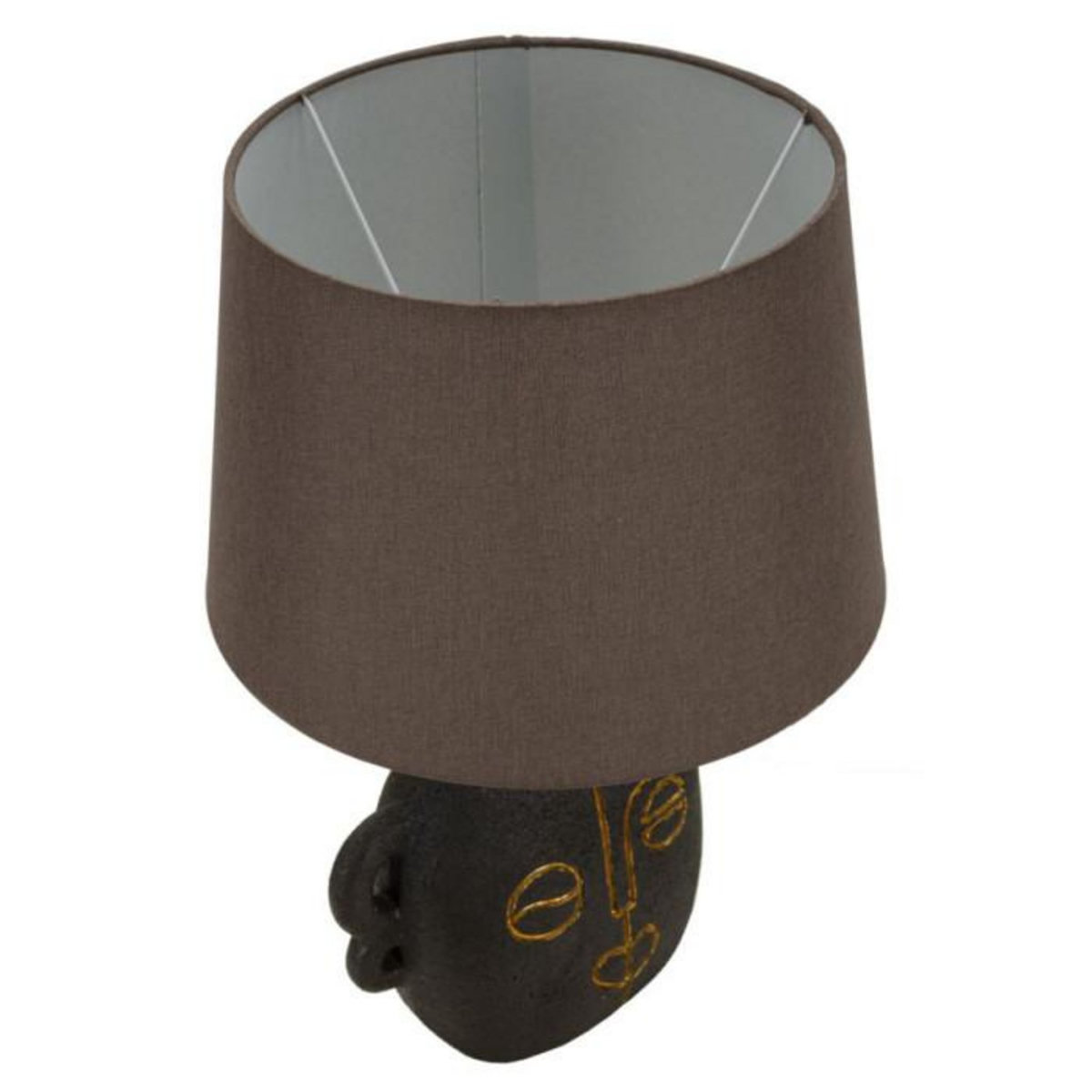 Paris Prix Lampe à Poser en Résine  Tribal  46cm Marron