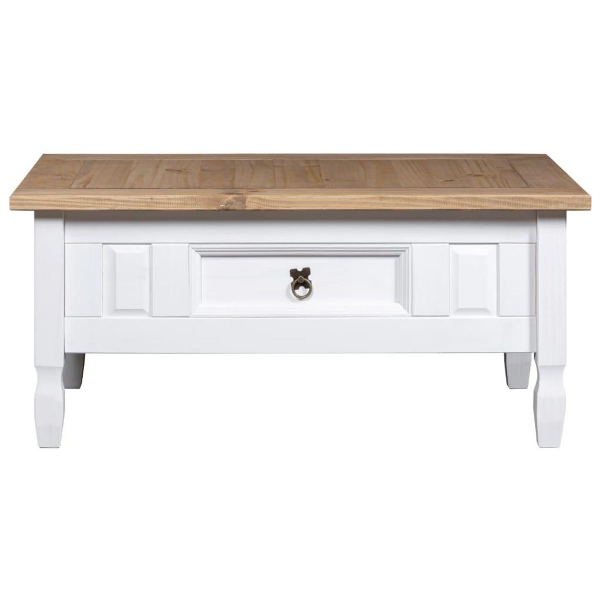 VIDAXL Table basse Pin mexicain Gamme  Blanc 100x55x44 cm