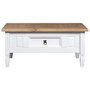 Voir la diapositive 2 : VIDAXL Table basse Pin mexicain Gamme  Blanc 100x55x44 cm