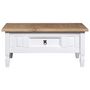 Voir la diapositive 2 : VIDAXL Table basse Pin mexicain Gamme  Blanc 100x55x44 cm