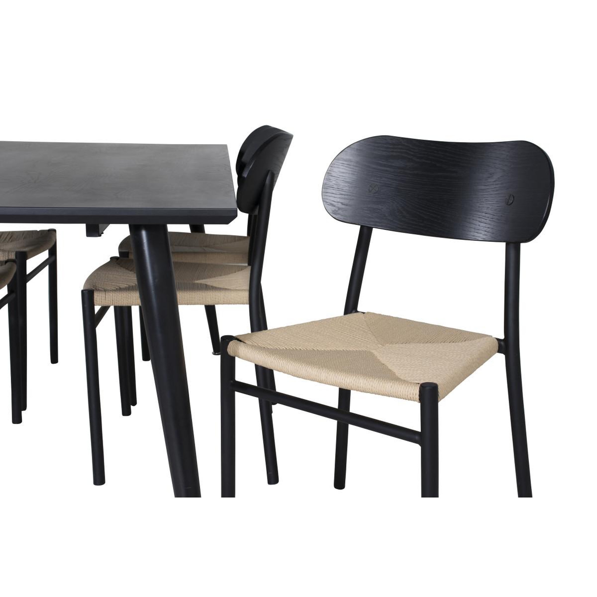 Voir la diapositive 4 : Paris Prix Ensemble table à manger & 6 chaises  dipp & polly  180cm noir