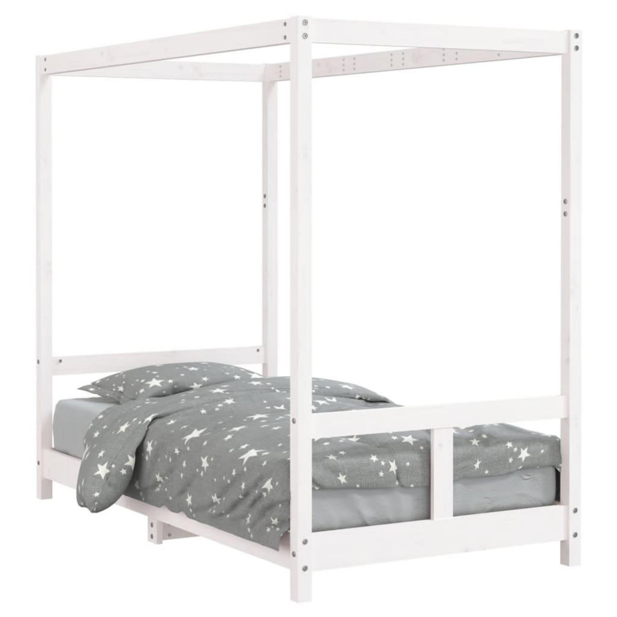 VIDAXL Cadre de lit pour enfant blanc 80x160 cm bois de pin massif