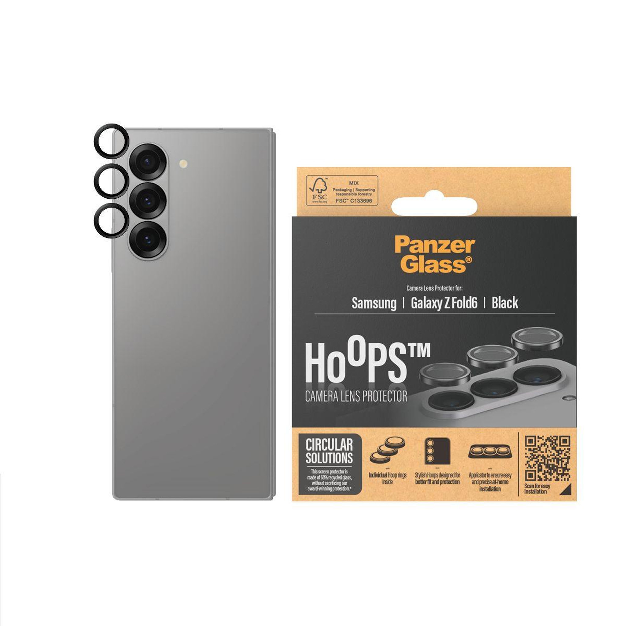 Voir la diapositive 2 : PANZERGLASS Protège objectif Samsun Z Fold6 protège objectif