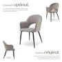 Voir la diapositive 3 : tectake Fauteuil en velours et rembourré taupe Lot de 2