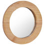 Voir la diapositive 2 : VIDAXL Miroir mural 40 cm Teck Rond