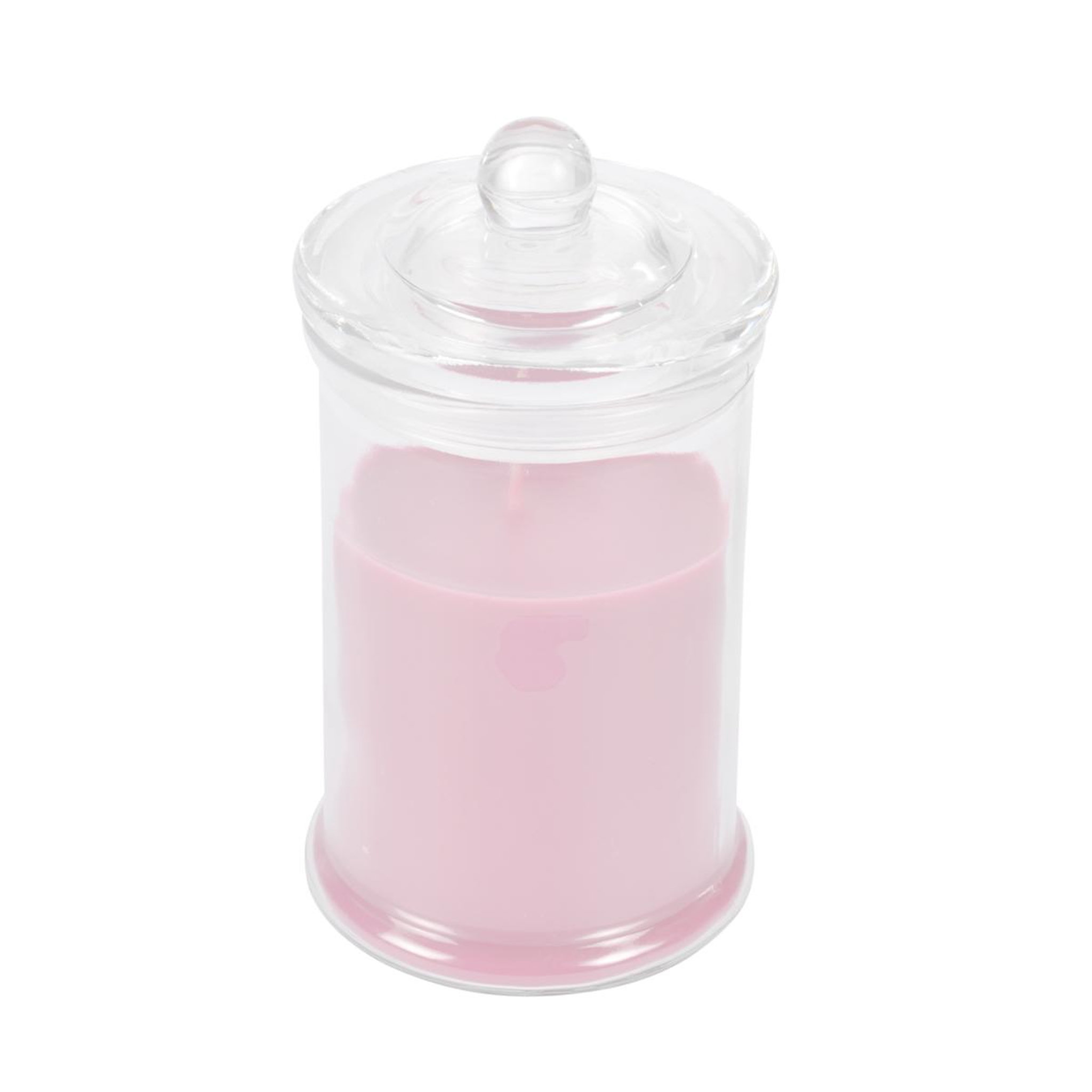 Eden Bougie bocal en verre transparent rose