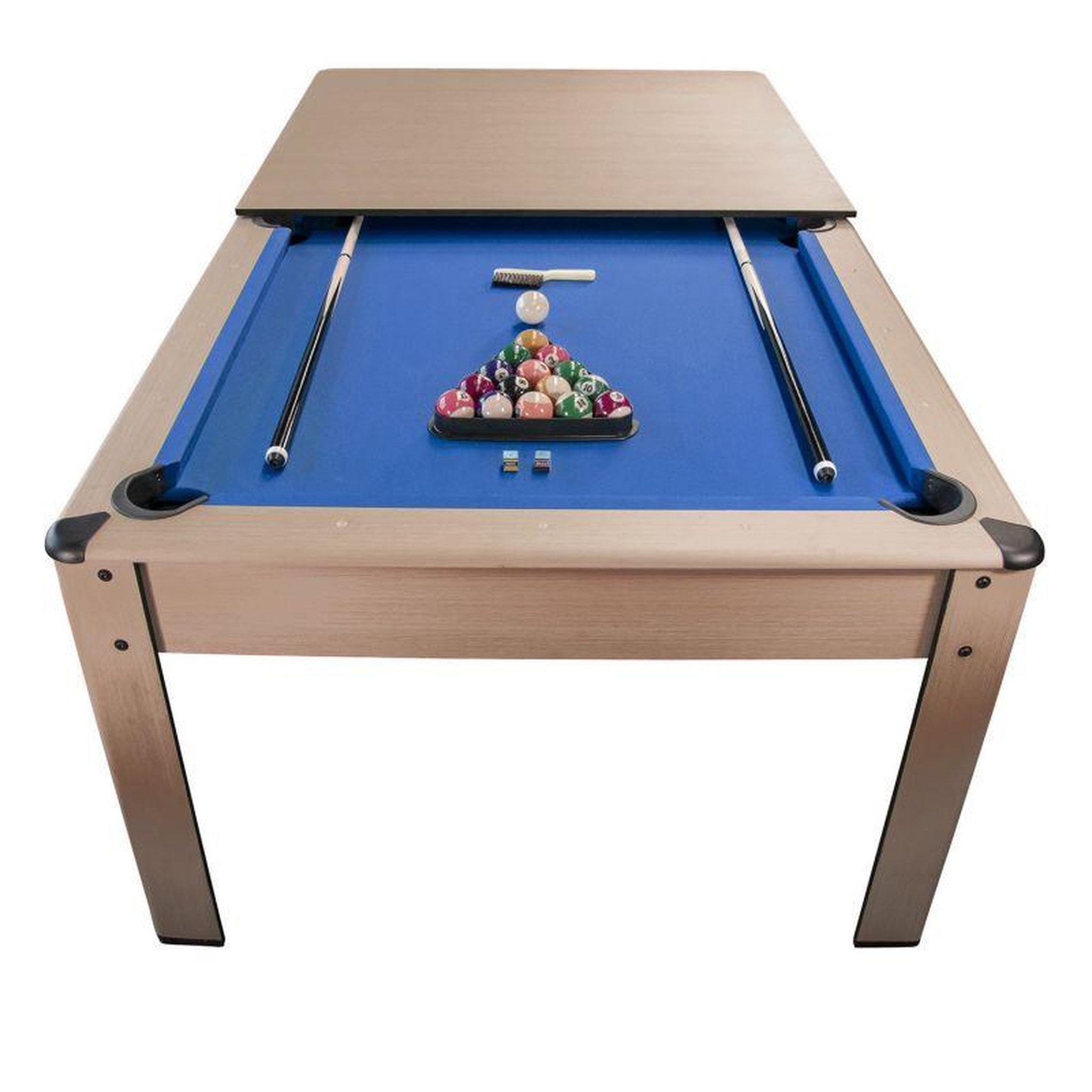 Voir la diapositive 1 : SOKKER Billard convertible couleur bois Chêne 226 x 126cm - Ambiance