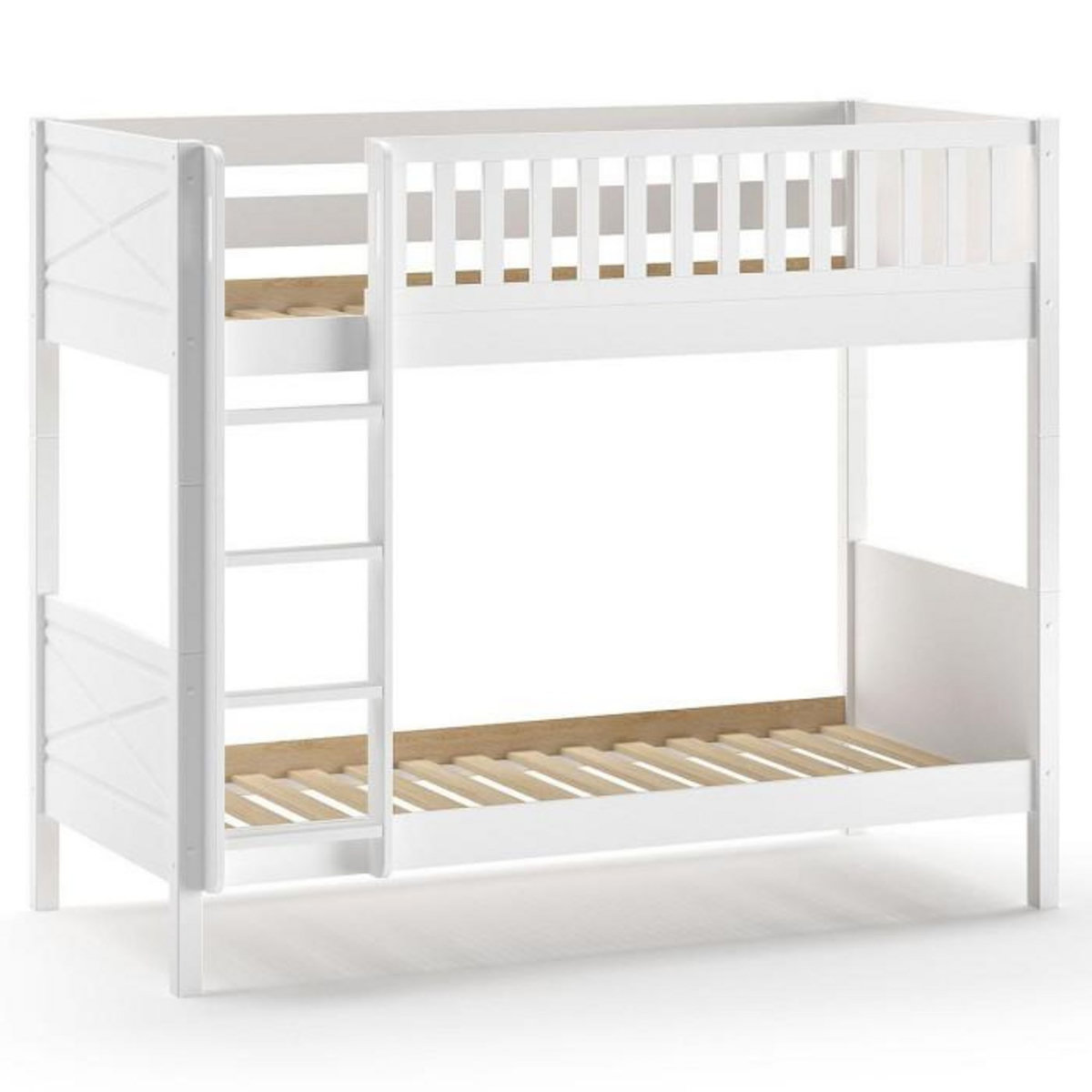 Paris Prix Pack - Lit Superposé Enfant & 2 Tiroirs  Scott  Blanc