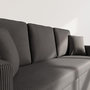 Voir la diapositive 5 : BEST MOBILIER Cyrus - canapé droit 3 places convertible en velours côtelé