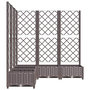 Voir la diapositive 5 : VIDAXL Jardiniere avec treillis Marron 120x120x121,5 cm PP