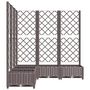 Voir la diapositive 5 : VIDAXL Jardiniere avec treillis Marron 120x120x121,5 cm PP