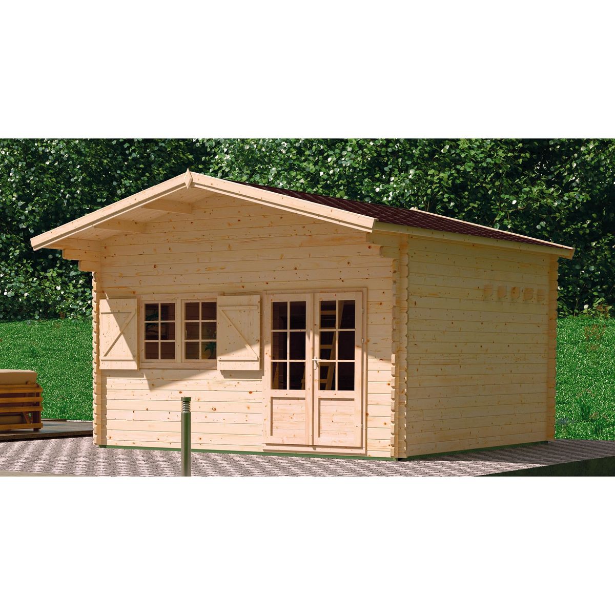 Forest Style Abri de jardin bois - 19,2m² - JASMIN DUPLEX