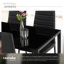 Voir la diapositive 5 : tectake Ensemble table et chaises de salle à manger en acier noir